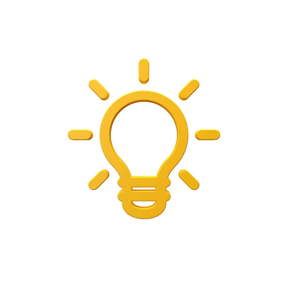 Light Bulb, new idea, invention volumetric 3d icon image set