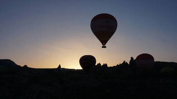 Viajar Globo Salida Del Sol Capadocia — Foto de Stock