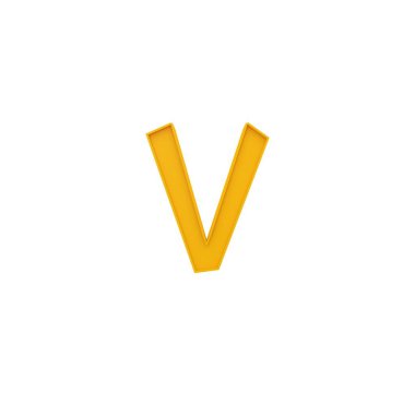 Yedi 7 Arapça turuncu renk lphabet mektup ve beyaz arka plan üzerinde 3d illüstrasyon izole sayı farklı bir stil 3d hacimsel yazı seti