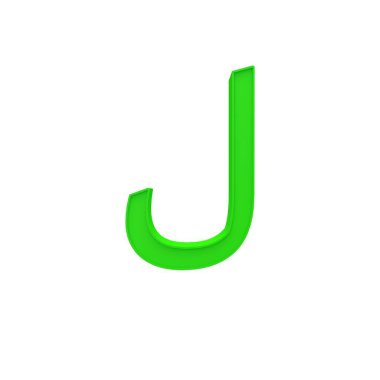 Arap yeşil alfabesi harfi ve beyaz arka plan üzerinde 3d illüstrasyon izole sayı farklı stil 3d hacimsel yazı tipi kümesi lam