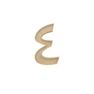 Beyaz arka plan üzerinde 3d illüstrasyon izole dört 4 Arapça sayı Alfabe harf farklı bir stil 3d hacimsel ahşap doku yazı seti