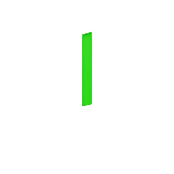Alif Elif 阿拉伯绿色字母和数字不同的样式3D 体积字体集隔离在白色背景3D — 图库照片