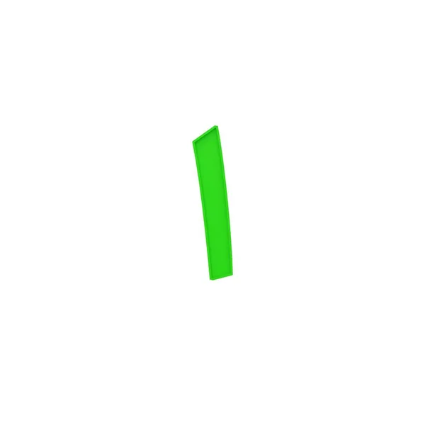 Ein Arabisch Grünes Alphabet Buchstabe Und Zahl Unterschiedlichen Stils Volumetrische — Stockfoto