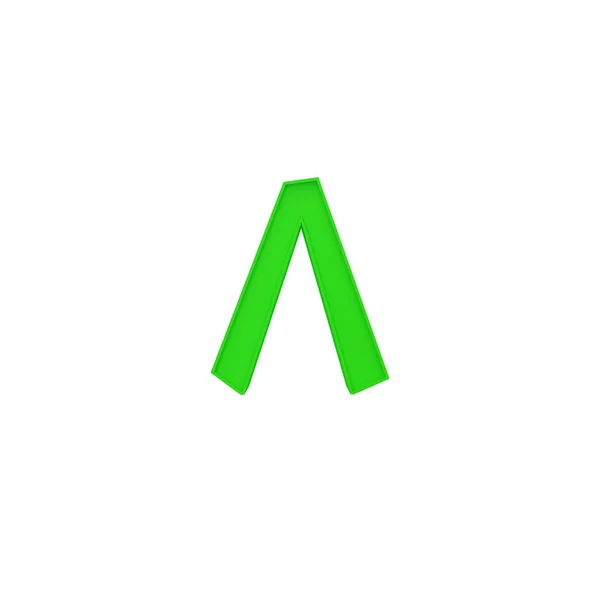 Восемь Арабских Зеленый Алфавит Буква Число Различных Стилей Объемный Набор — стоковое фото