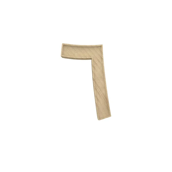 Šesti Arabské Číslo Abeceda Dopisu Jiný Styl Objemové Texturu Dřeva — Stock fotografie