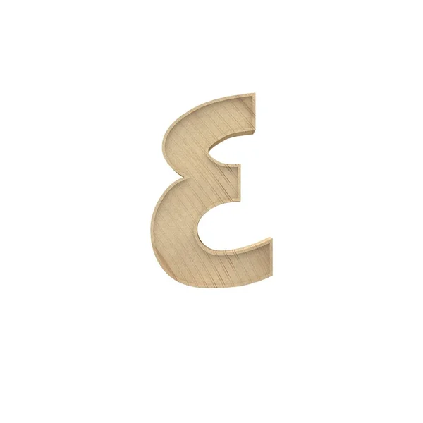 Cuatro Letras Alfabeto 4Arabic Number Estilo Diferente Textura Madera Volumétrica — Foto de Stock