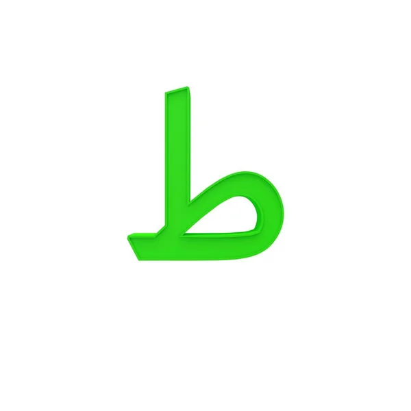 阿拉伯绿色字母和数字不同的样式3D 体积字体集隔离在白色背景3D 免版税图库图片