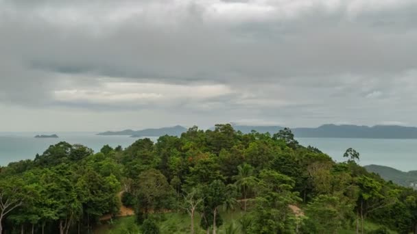 Gewitterwolken über der Insel Samui, Thailand. Zeitraffer 4k — Stockvideo