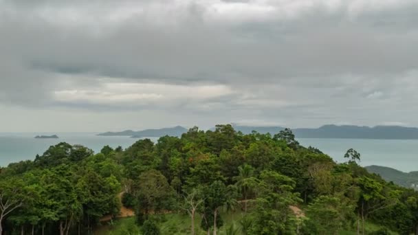 Storm clouds over the island Samui, Thailand. Timelapse 4K — Stock Video