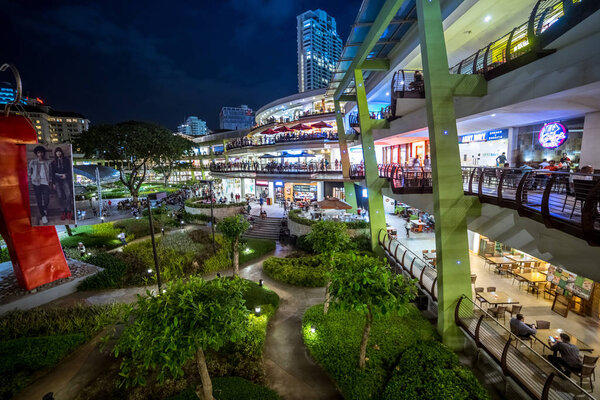 Ayala Mall Cebu Centre at night in Cebu City , Philippines. August 2018