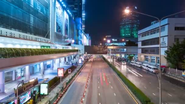 Akşam yolda trafik sıkışıklığı. Bangkok, Tayland. Timelapse 4k. — Stok video