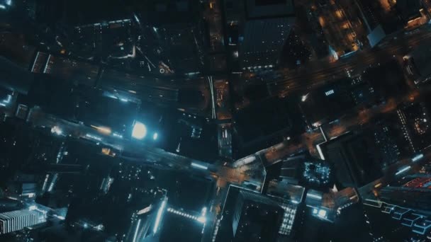 Vista aérea superior dos telhados Edifícios modernos no centro de Hong Kong — Vídeo de Stock