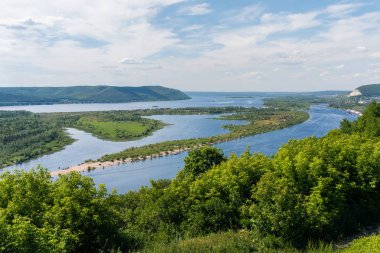 o Volga Nehri, üstten görünüm