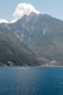 Mount Athos Yunanistan üzerinde manastır