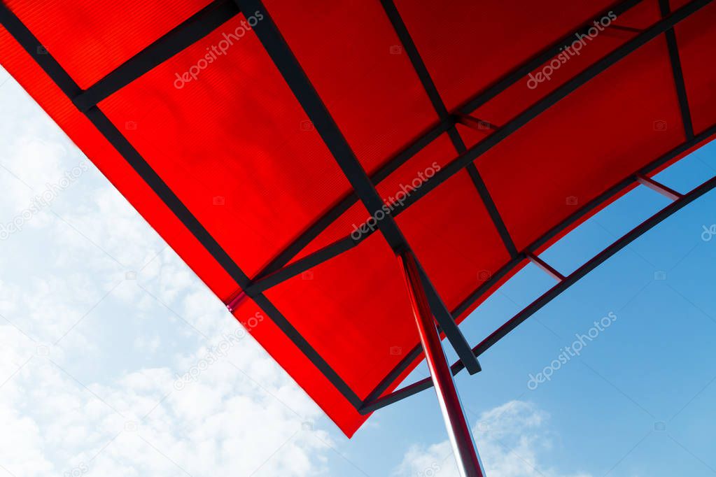 canopy made of polycarbonate in the sky