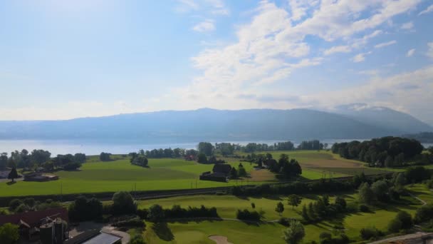 Drone Show Lake Zug Rig Cham Foreground — 비디오