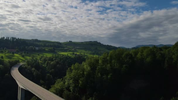 Zwei Brücken Über Die Lorze Zug Schweiz — Stockvideo