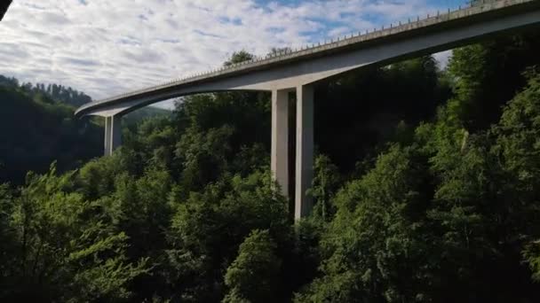 Zwei Brücken Über Die Lorze Zug Schweiz — Stockvideo