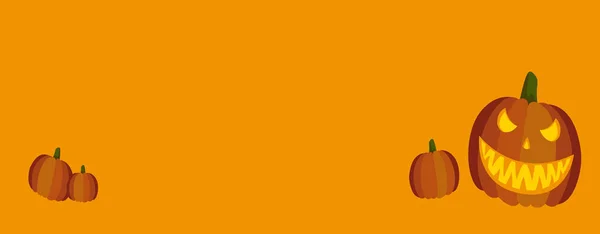 Хэллоуин Графика Хэллоуин Фон Оранжевый Черный Тыквой Копированием Пространства — стоковое фото