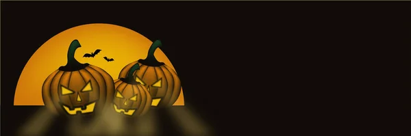 Иллюстрация Открыток Хэллоуин Веб Баннеров Копирование Пространства — стоковое фото