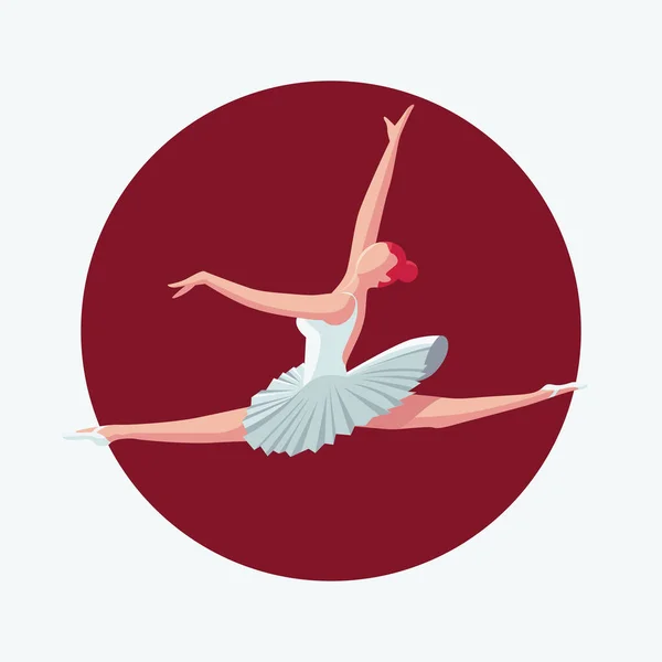 Ilustração Vetorial Uma Bailarina Jovem Linda Bailarina Dançando Ilustração Vetorial —  Vetores de Stock