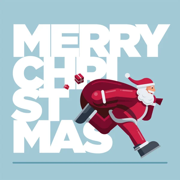 Design Natal Vetorial Com Ilustração Papai Noel Melhor Para Cartão — Vetor de Stock