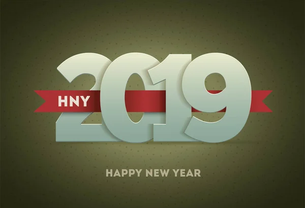 Šťastný Nový Rok 2019 Prvek Návrhu Vektorové Blahopřání Prvky Jsou — Stockový vektor