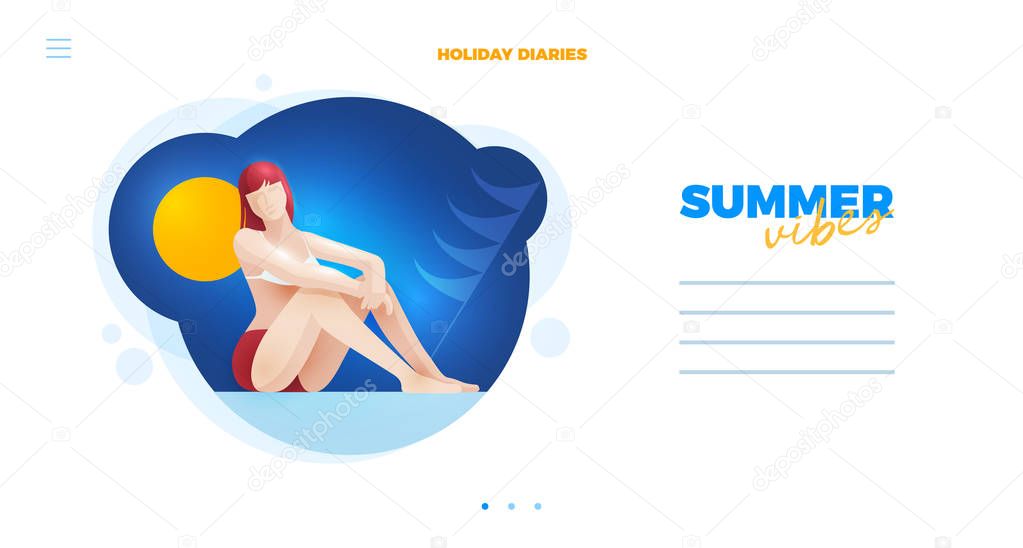 Summer Girl web page design