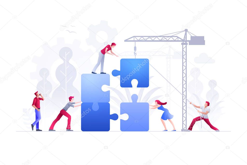 Business teamwork concept vector illustration