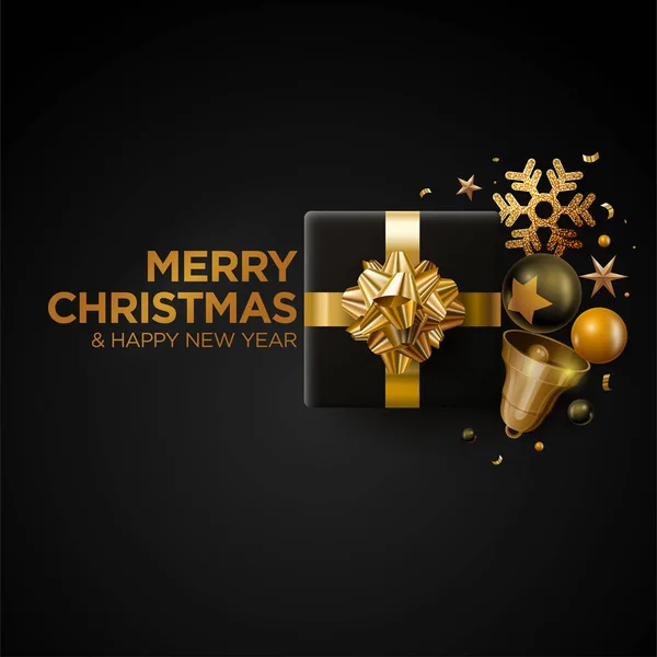 Feliz Navidad y Año Nuevo diseño de tarjetas de felicitación . — Vector de stock