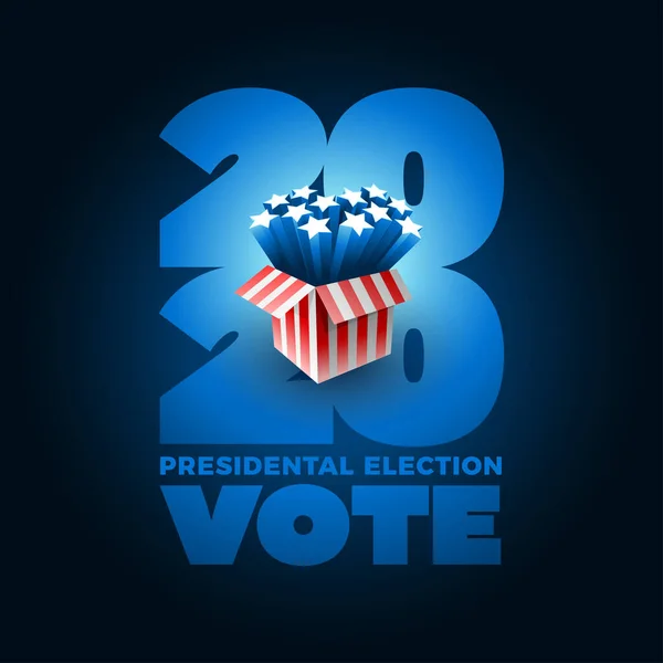 Explosión Estrellas Americanas Vote 2020 Usa Diseño Tipográfico Vectorial Debate — Vector de stock