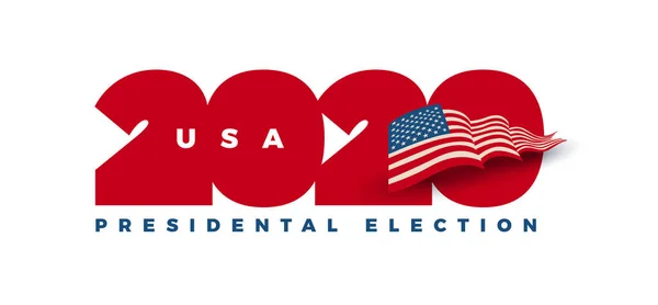 2020年にアメリカで投票 タイポグラフィベクトルデザイン アメリカ合衆国大統領の投票の議論 投票デザイン 政治選挙運動 — ストックベクタ