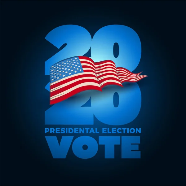 미국에서는 2020 출시되었다 타이포그래피 대통령 선거에 디자인 — 스톡 벡터