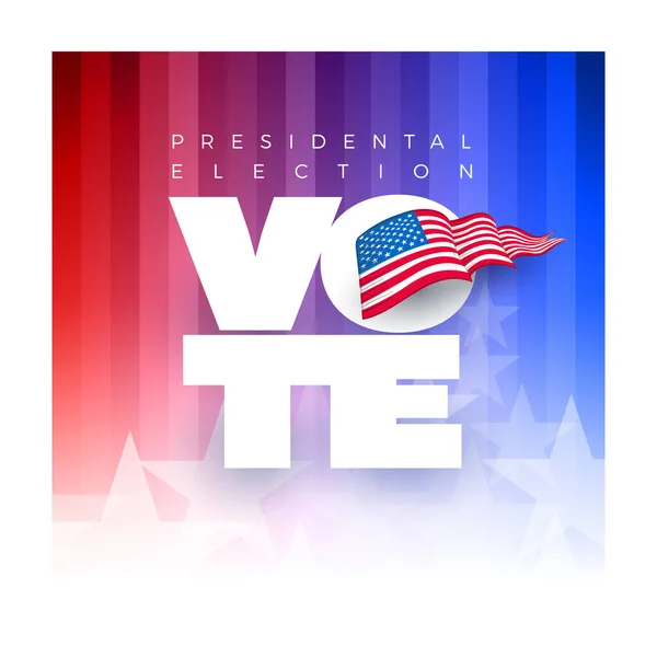 Presidental Seçim Konsept Tasarım Şablonu Abd 2020 Verin Typographic Vektör — Stok Vektör
