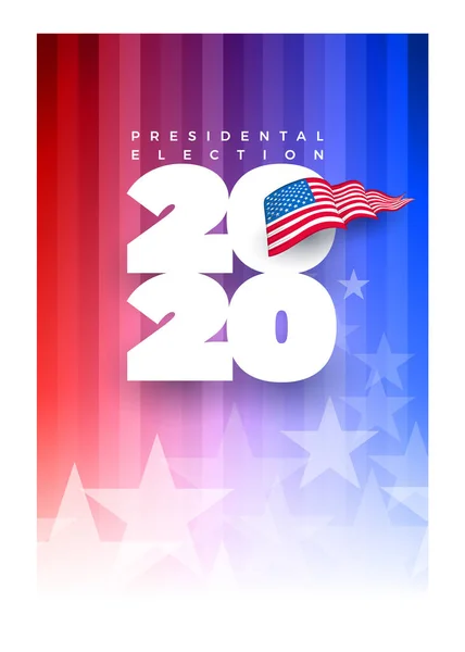 Шаблон Концепции Президентских Выборов Голосование 2020 Сша Типографический Векторный Дизайн Векторная Графика