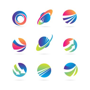 Global Finans Şirketi İş Logo Şablonu Koleksiyonu