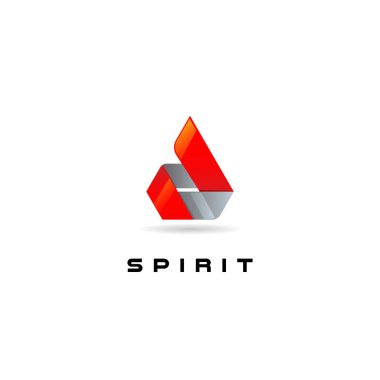 Soyut Yangın Geometrik Şekil Logo İşaret Ikonu