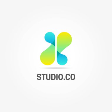 Soyut Dinamik Akışkan Logo İşaret ikonu