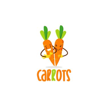 Çift havuç Logo sembol simge