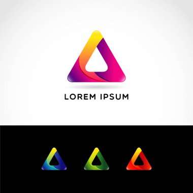 Soyut üçgen Logo sembol işareti simgesi