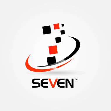 Sayı yedi Logo işareti sembol simge Swoosh