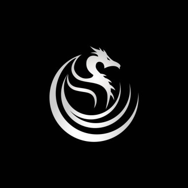 Gümüş Dragon kabile Logo işareti sembol simge