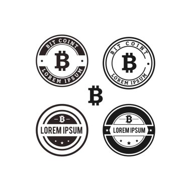 Bit sikke Logo rozet tasarım koleksiyonu