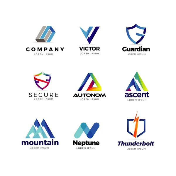 Soyut Renkli Yaratıcı İş Logo Tasarım Şablonu