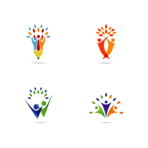 Creative People Ensemble Conception Logo Partenaire — Image vectorielle