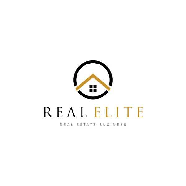 Egyszerű Real Estate Tulajdonságok Logo Template — Stock Vector