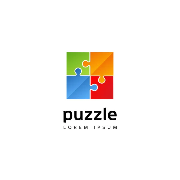 Renkli Puzzle Logo İşaret Ikonu