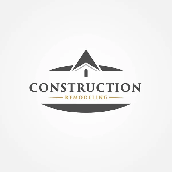 Propriété Construction Logo Design — Image vectorielle