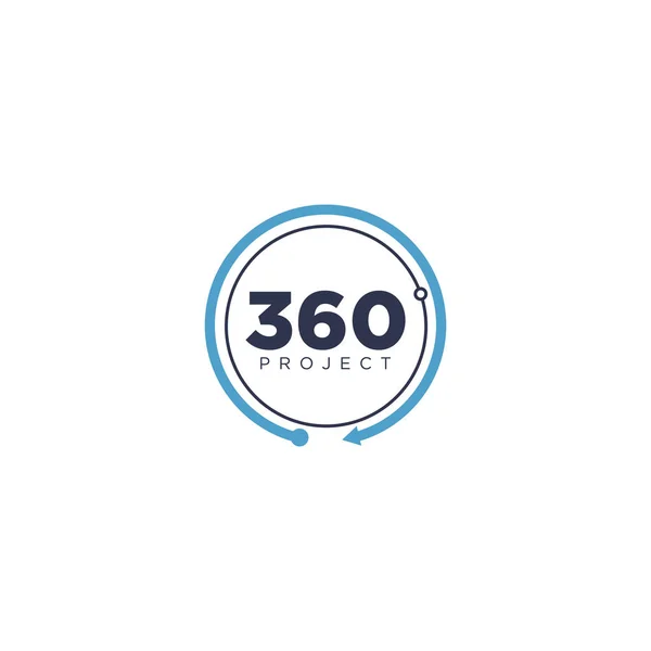 Eenvoudige 360 Circle Project Logo — Stockvector