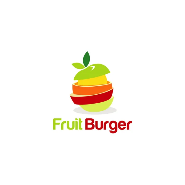 Meyve Burger yaratıcı kavramı Logo simge